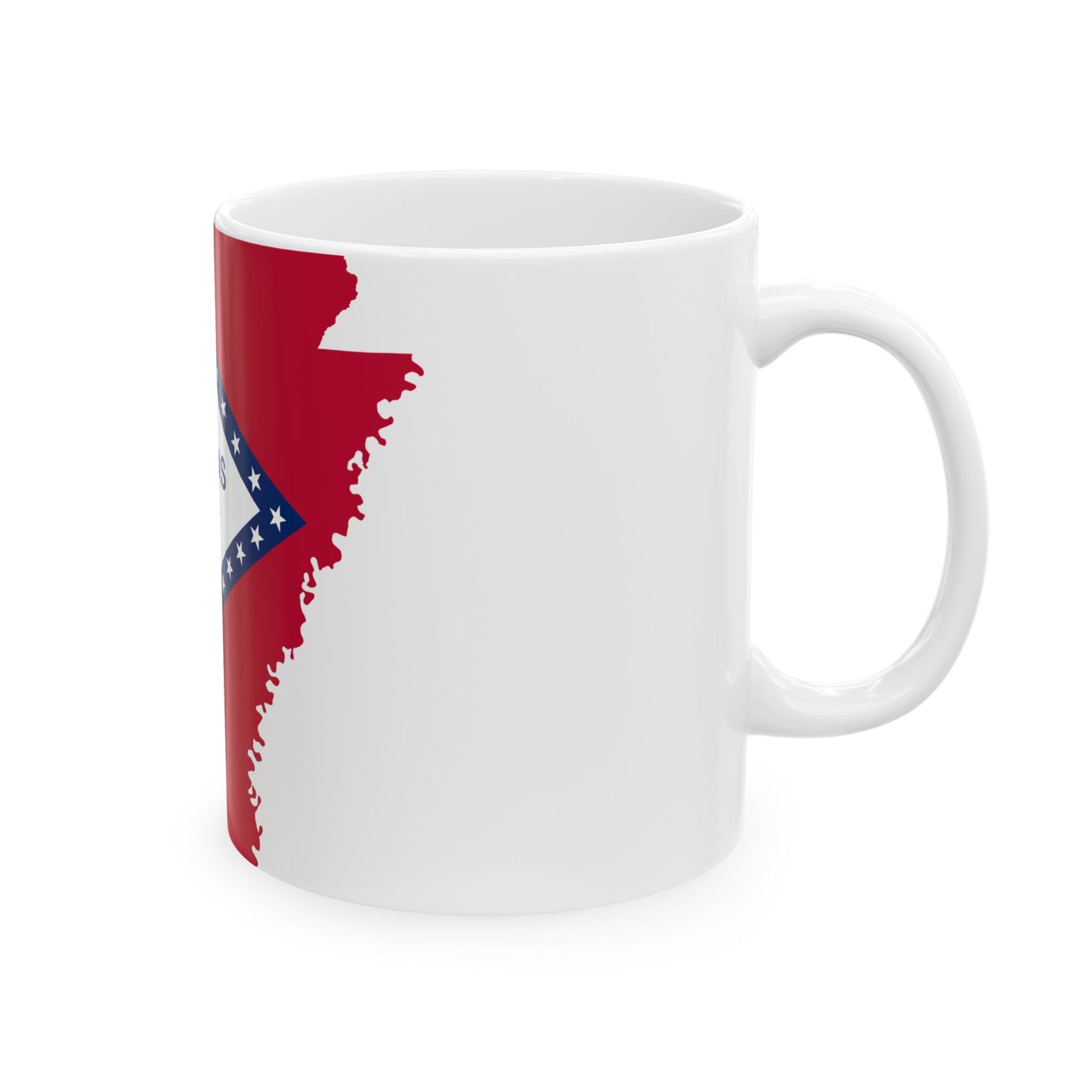 Flag-map of Arkansas (United States) White Coffee Mug-Go Mug Yourself