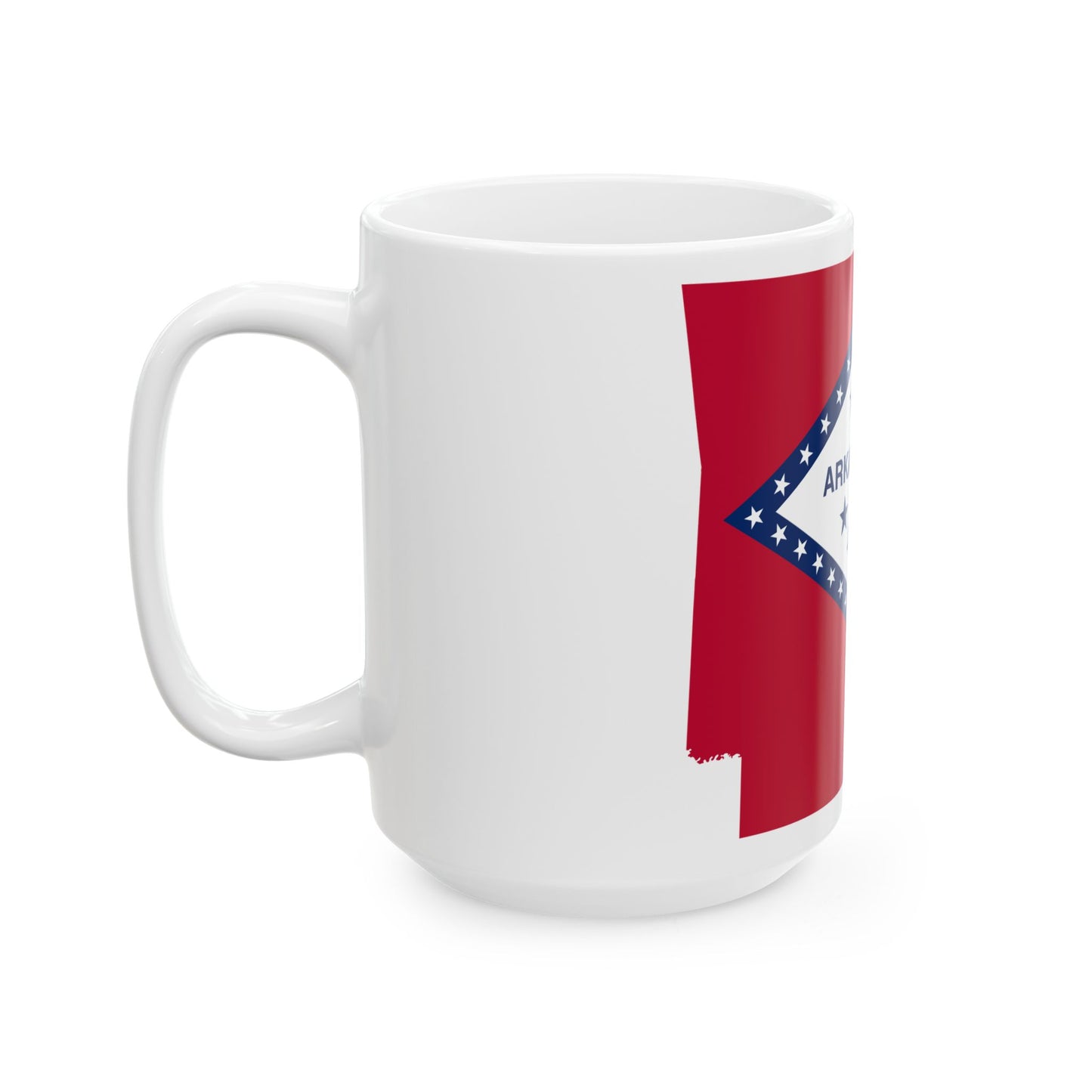 Flag-map of Arkansas (United States) White Coffee Mug-Go Mug Yourself