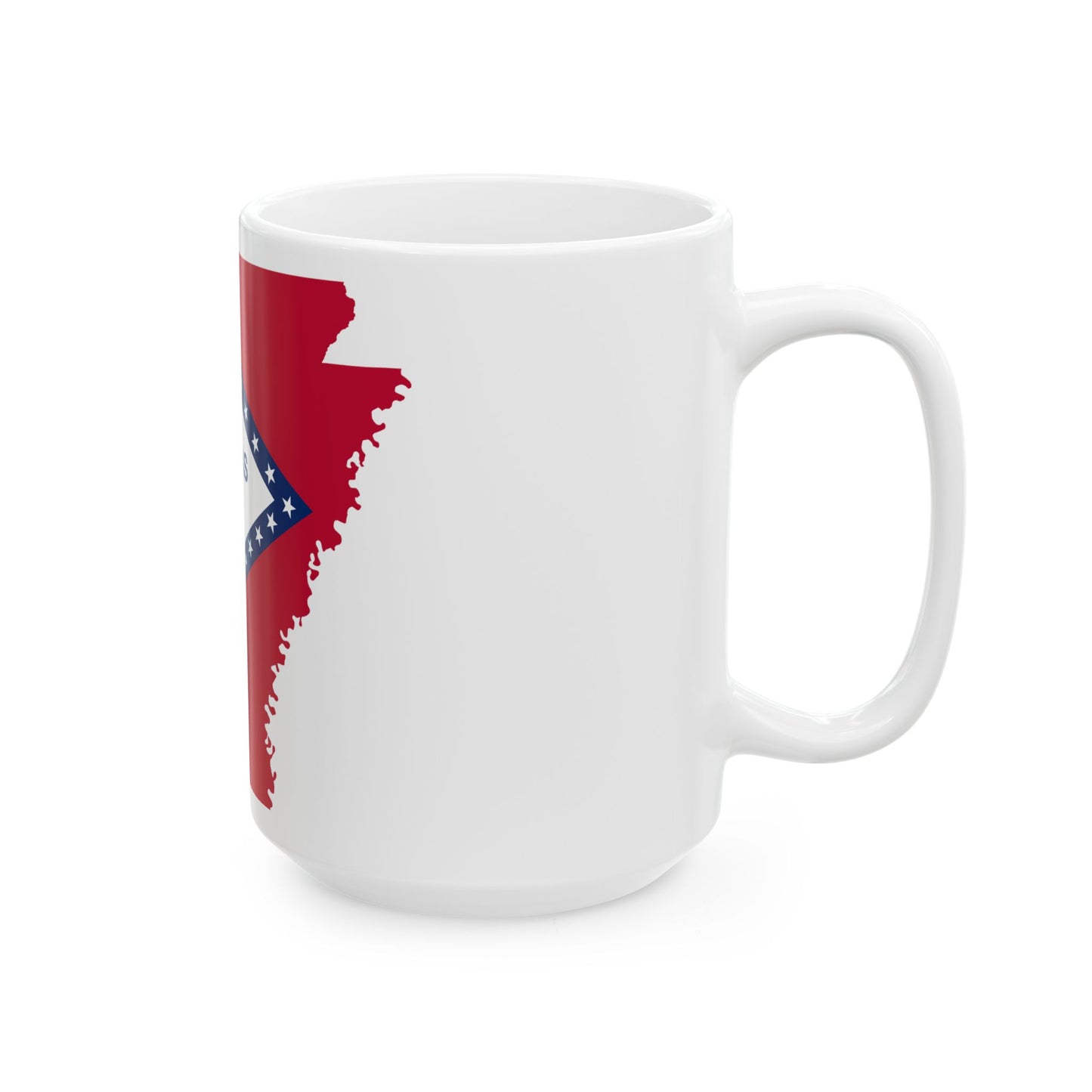 Flag-map of Arkansas (United States) White Coffee Mug-Go Mug Yourself