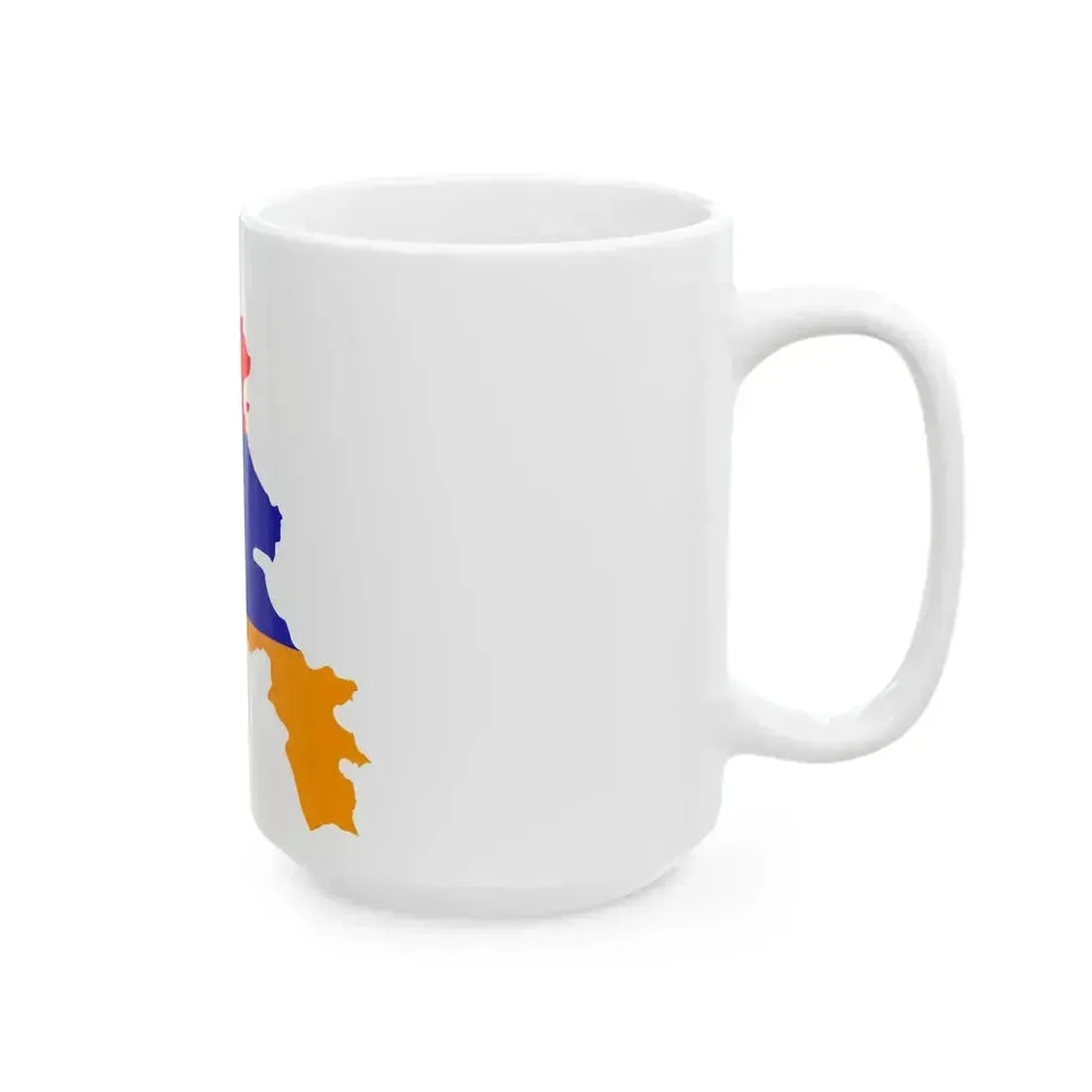 Flag map of Armenia (Armenia) White Coffee Mug - Go Mug Yourself