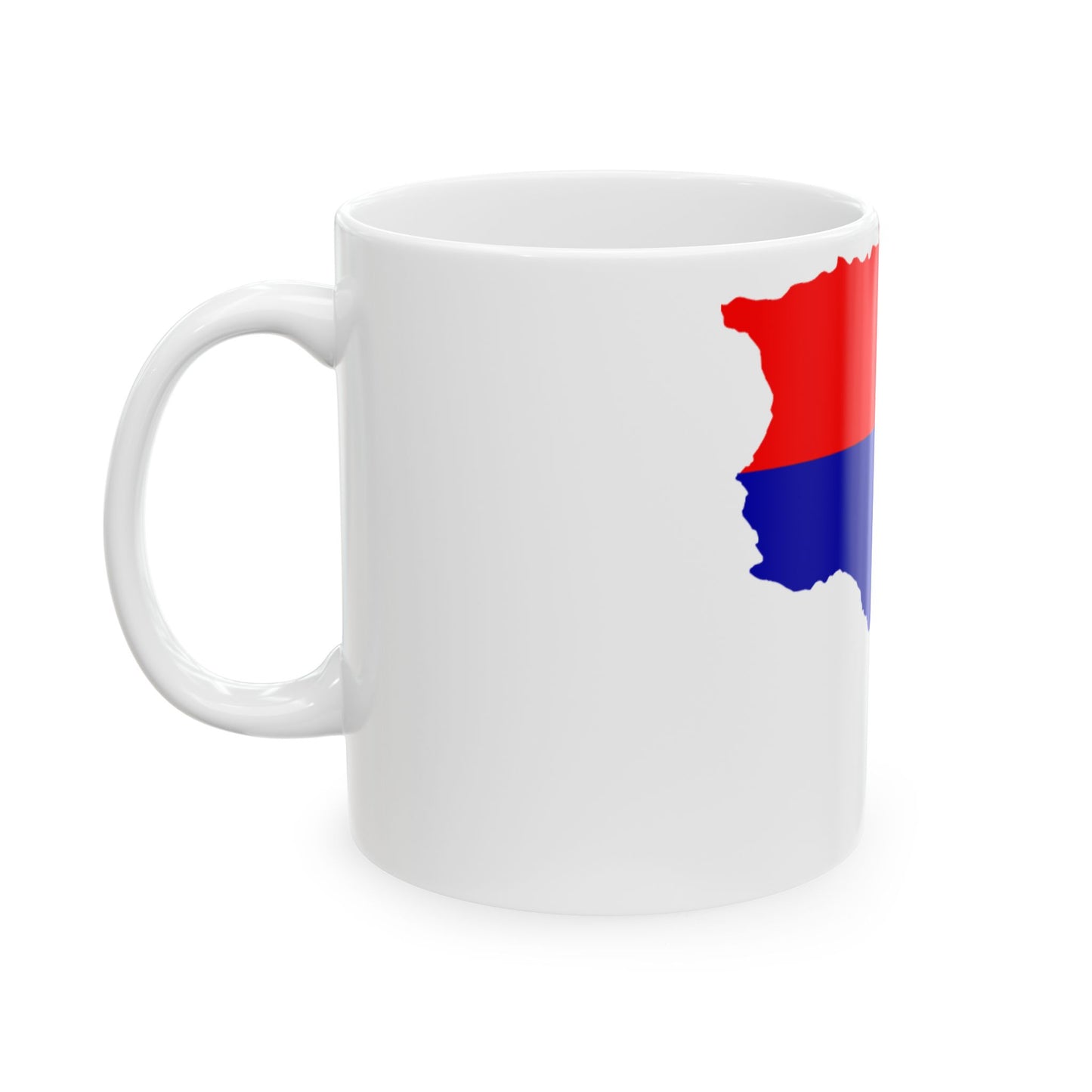 Flag map of Armenia new (Armenia) White Coffee Mug-Go Mug Yourself