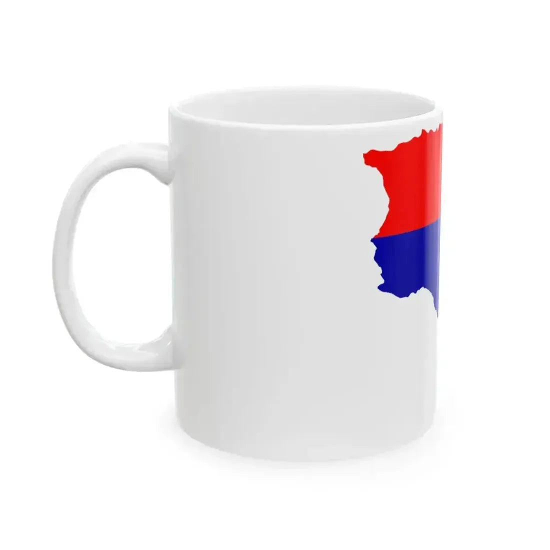 Flag map of Armenia new (Armenia) White Coffee Mug - Go Mug Yourself