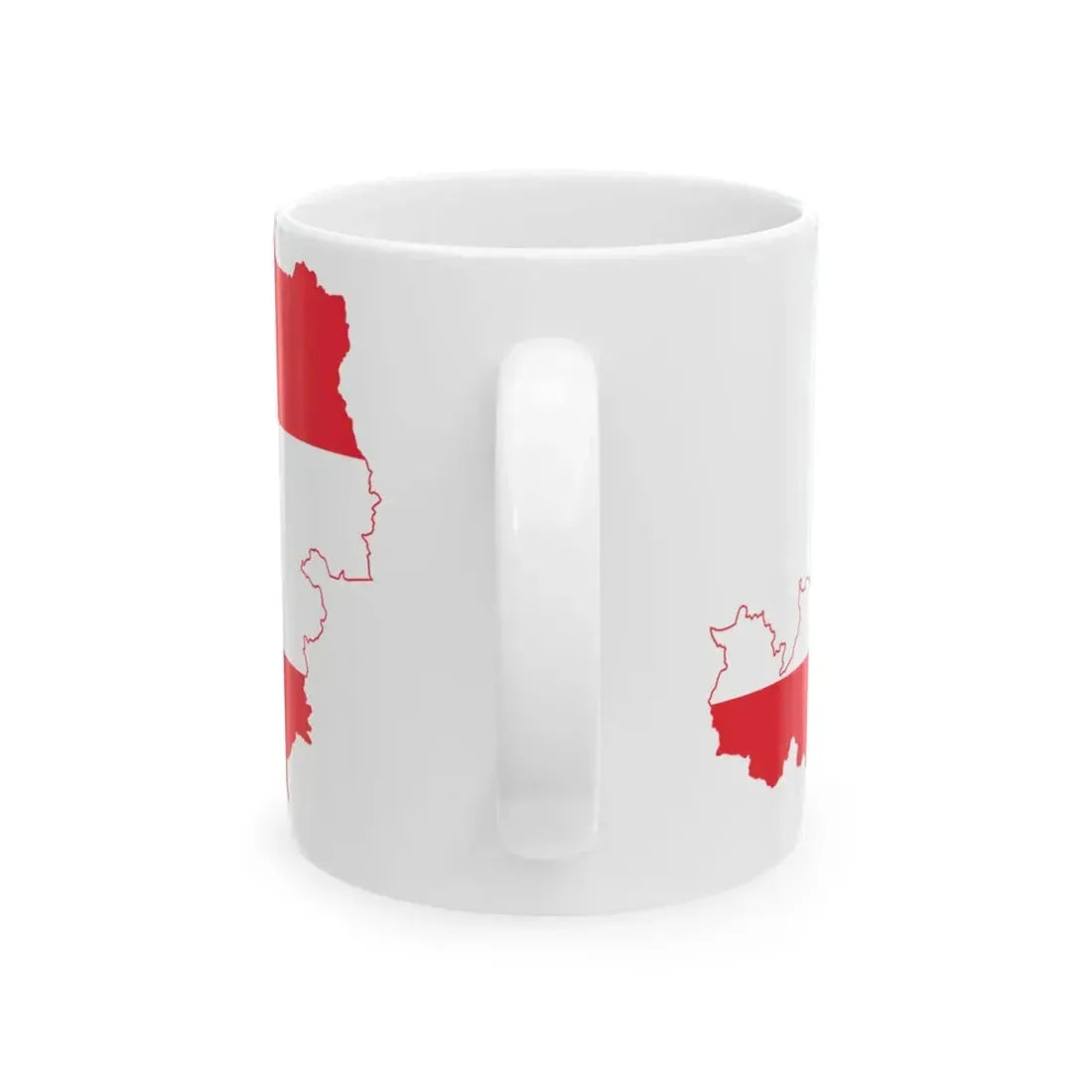 Flag-map of Austria2 (Austria) White Coffee Mug - Go Mug Yourself