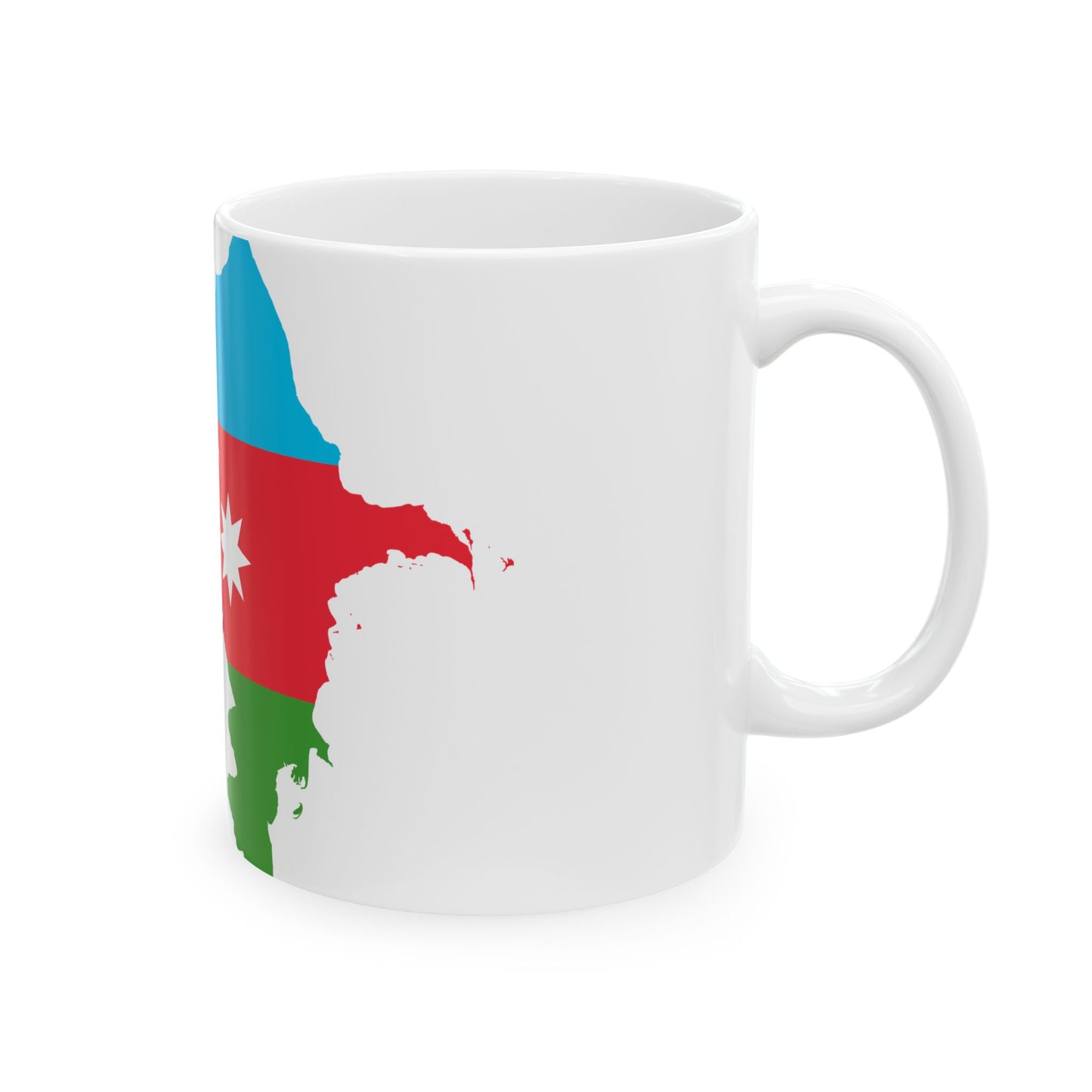 Flag-map of Azerbaijan (Azerbaijan) White Coffee Mug-Go Mug Yourself