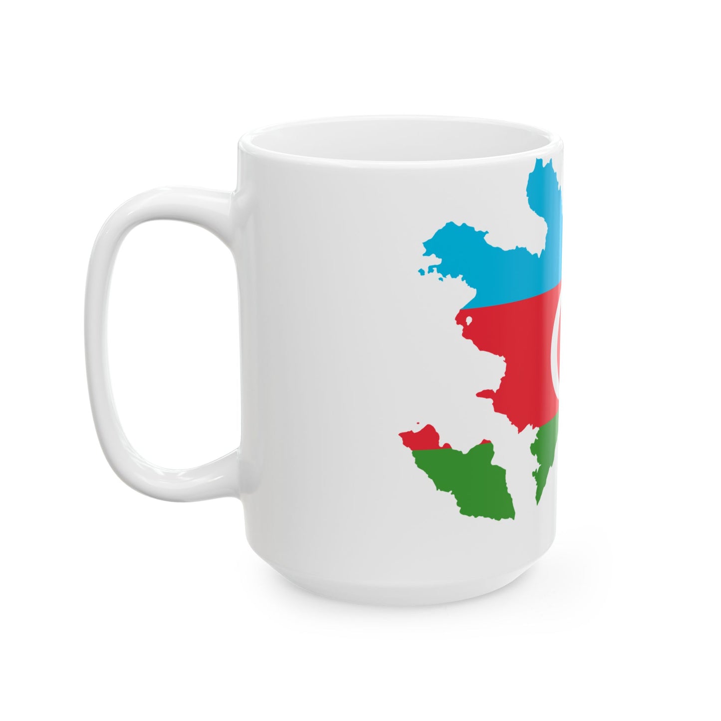Flag-map of Azerbaijan (Azerbaijan) White Coffee Mug-Go Mug Yourself
