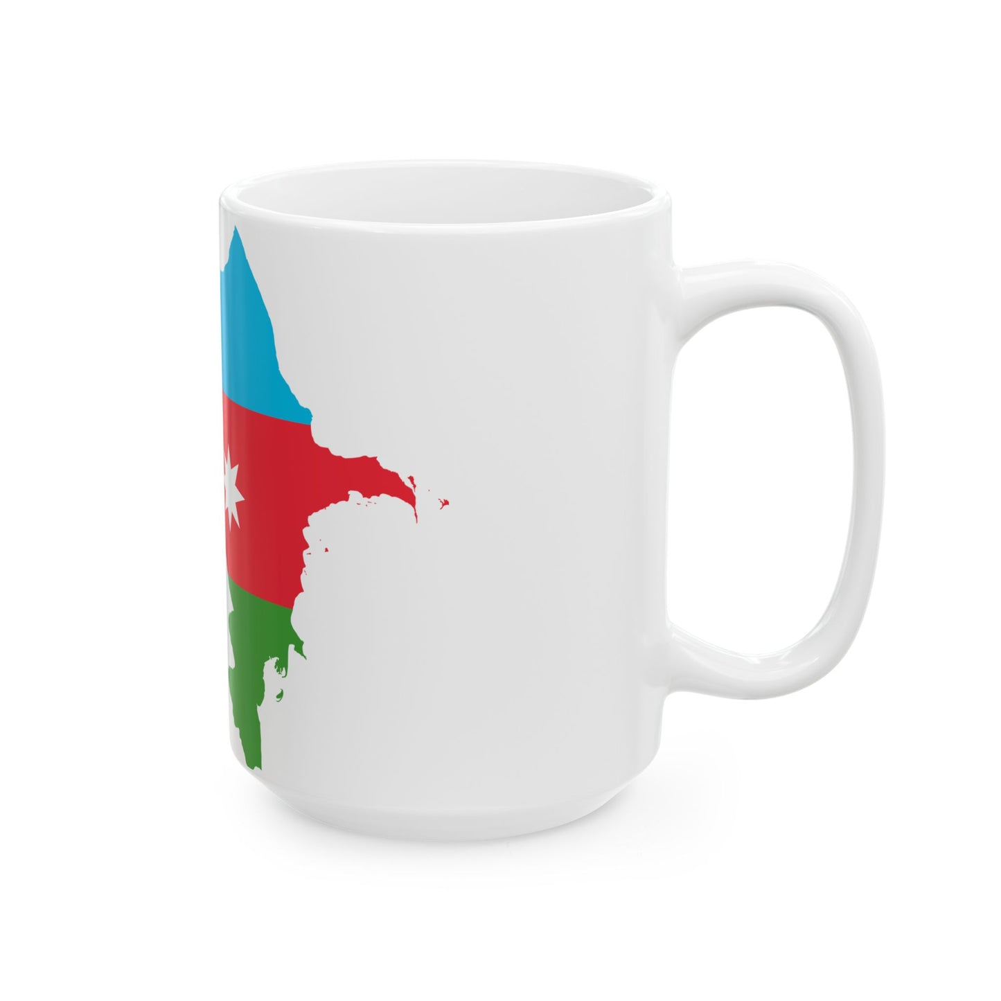 Flag-map of Azerbaijan (Azerbaijan) White Coffee Mug-Go Mug Yourself