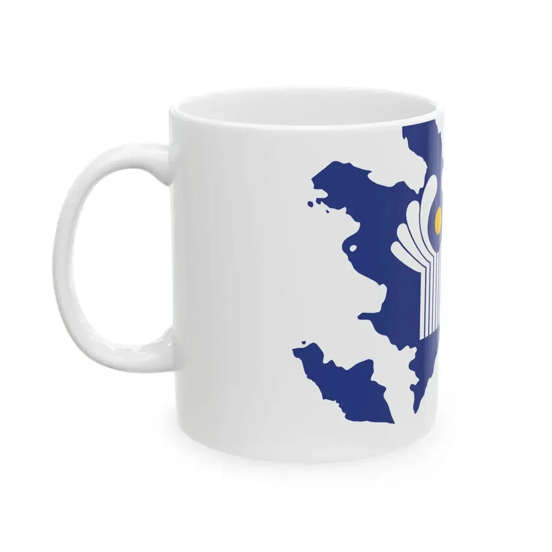 Flag-map of Azerbaijan CIS (Azerbaijan) White Coffee Mug - Go Mug Yourself