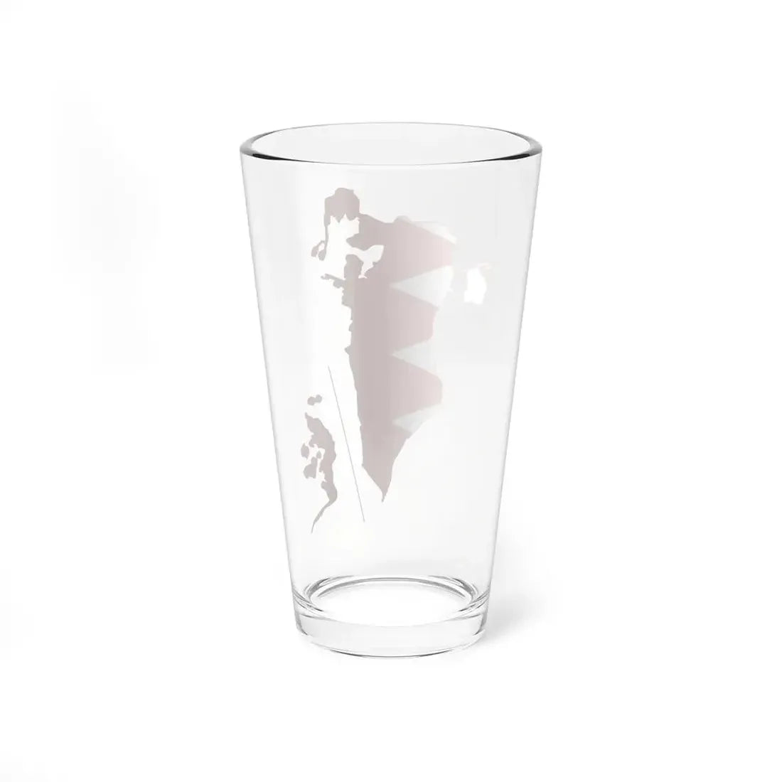 Flag-map of Bahrain (Bahrain) Pint Glass 16oz - Go Mug Yourself