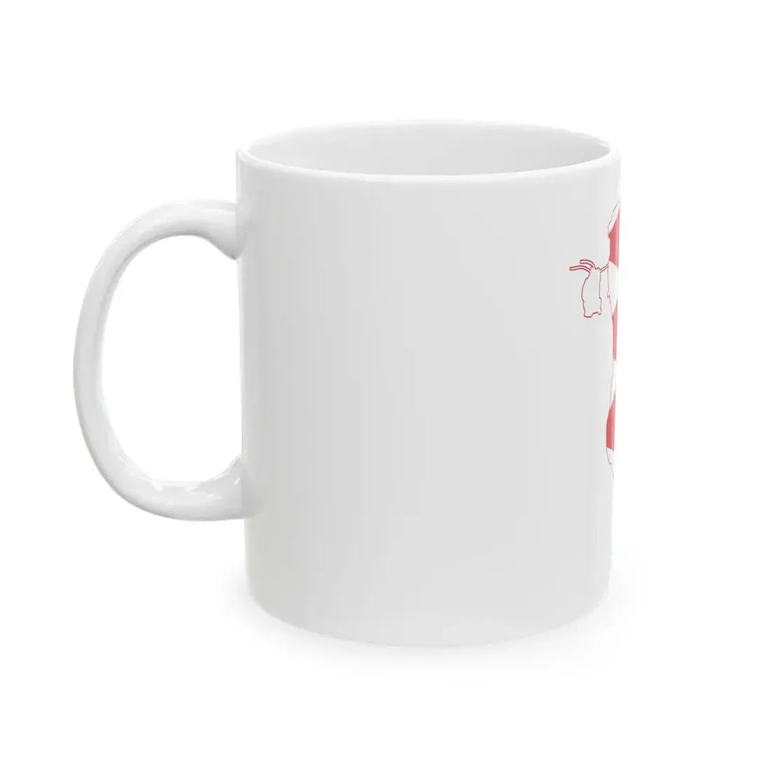 Flag-map of Bahrain (Bahrain) White Coffee Mug - Go Mug Yourself