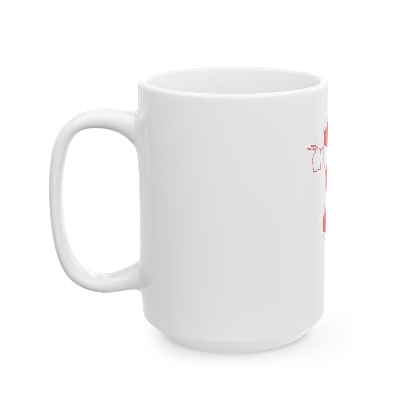 Flag-map of Bahrain (Bahrain) White Coffee Mug-Go Mug Yourself