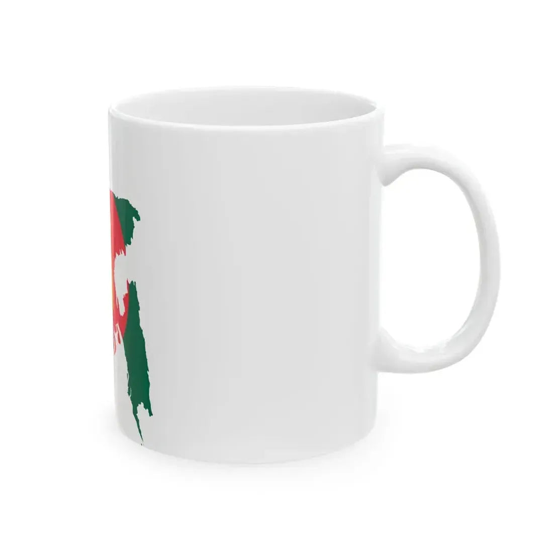 Flag-map of Bangladesh 1971-1972 (Bangladesh) White Coffee Mug - Go Mug Yourself