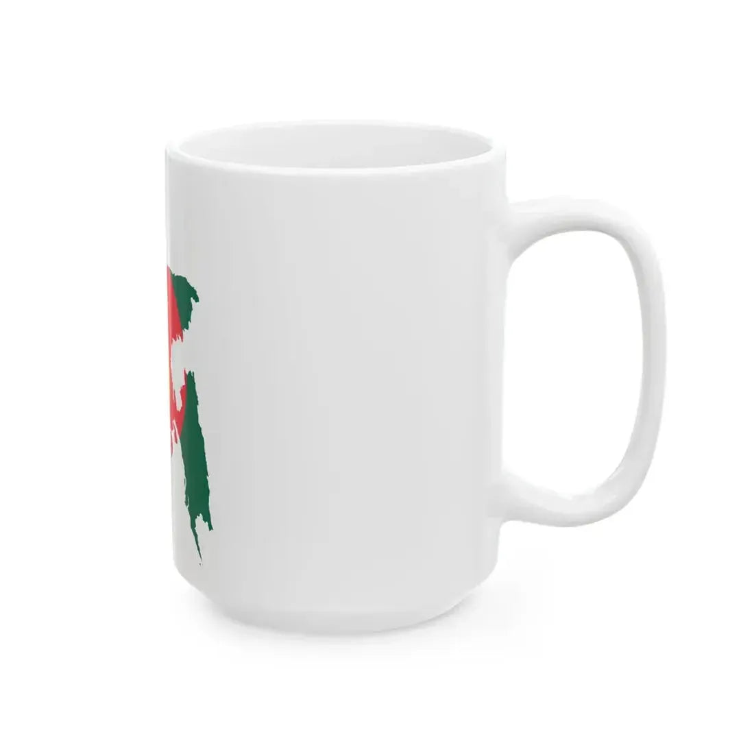 Flag-map of Bangladesh 1971-1972 (Bangladesh) White Coffee Mug - Go Mug Yourself