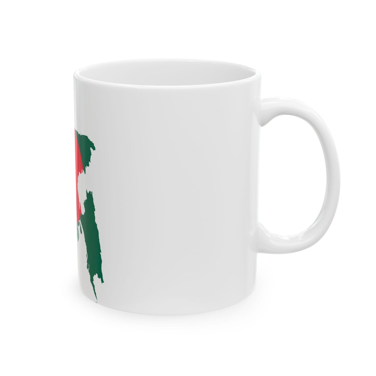 Flag-map of Bangladesh (Bangladesh) White Coffee Mug-Go Mug Yourself