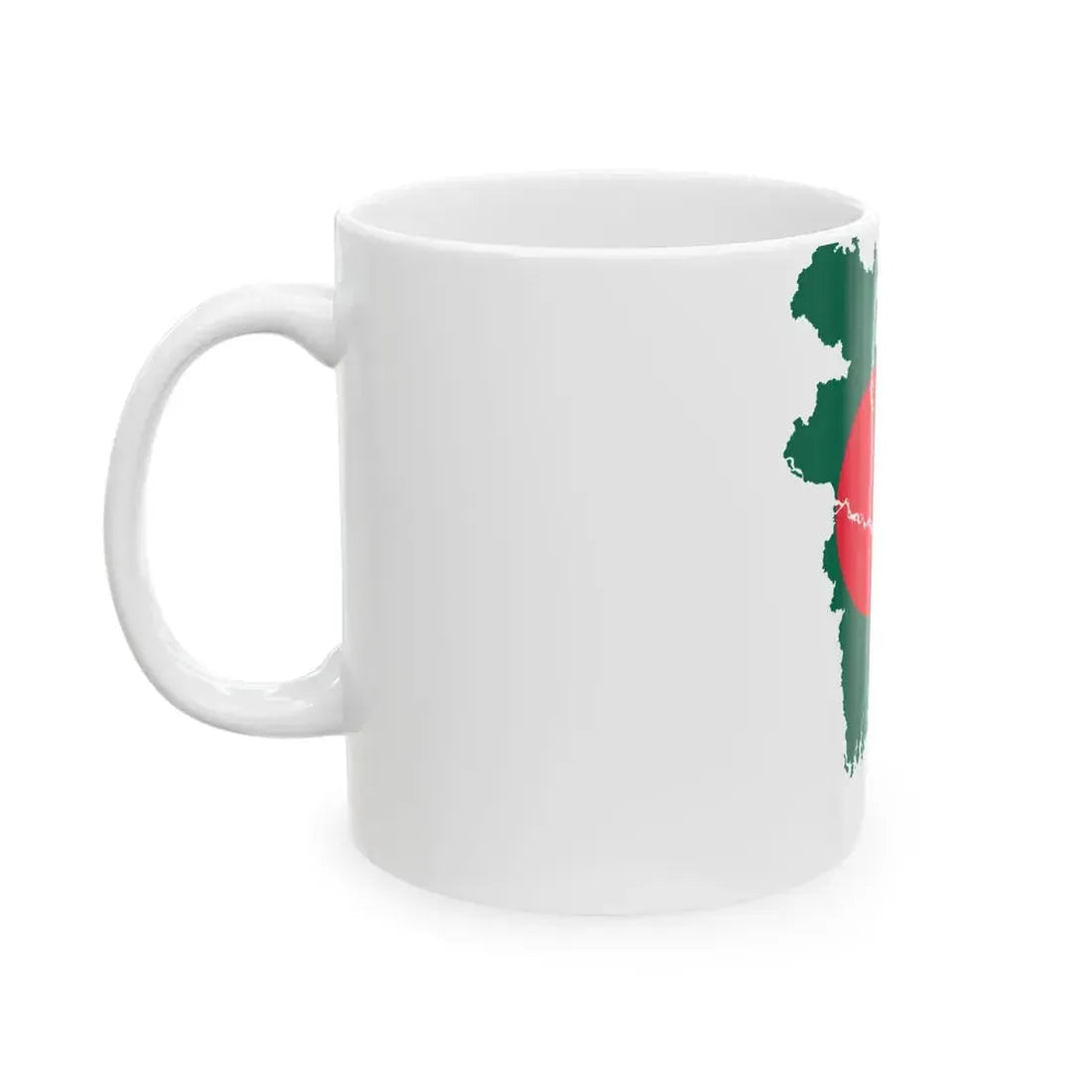 Flag-map of Bangladesh2 (Bangladesh) White Coffee Mug - Go Mug Yourself