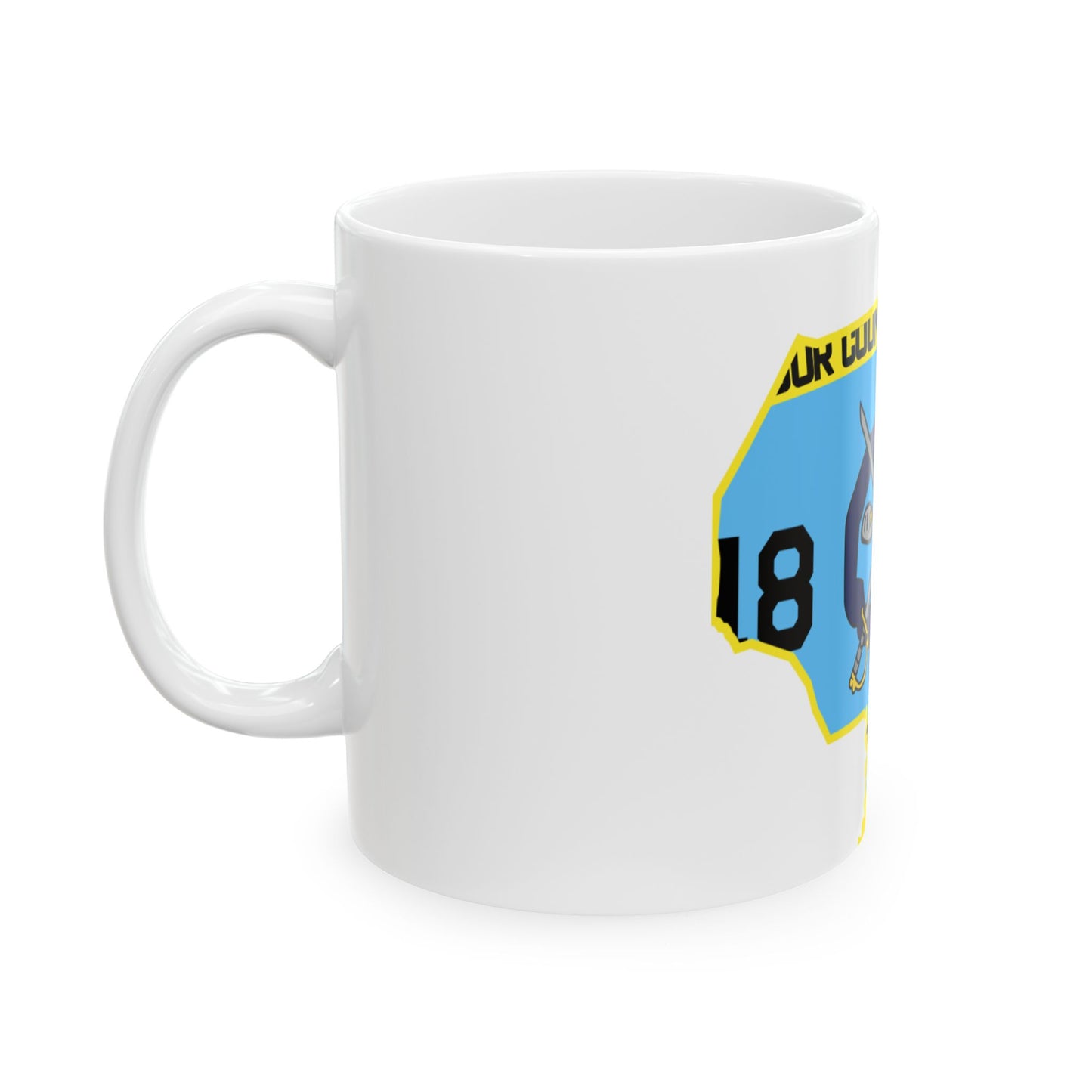 Flag map of Barbour County West Virginia (United States) White Coffee Mug-Go Mug Yourself