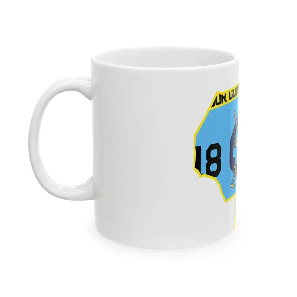 Flag map of Barbour County West Virginia (United States) White Coffee Mug - Go Mug Yourself