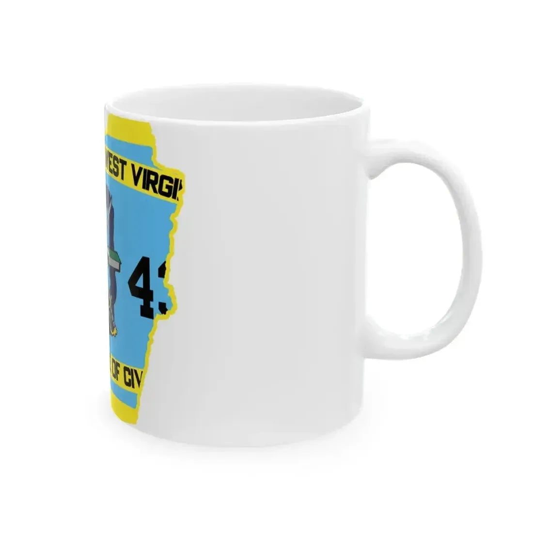 Flag map of Barbour County West Virginia (United States) White Coffee Mug - Go Mug Yourself
