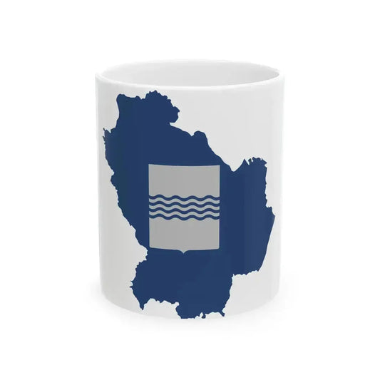 Flag-map of Basilicata (Italy) White Coffee Mug 11oz - Go Mug Yourself