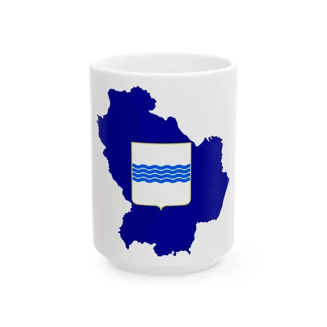 Flag map of Basilicata (Italy) White Coffee Mug 15oz - Go Mug Yourself