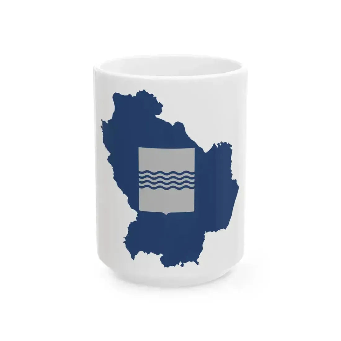 Flag-map of Basilicata (Italy) White Coffee Mug 15oz - Go Mug Yourself