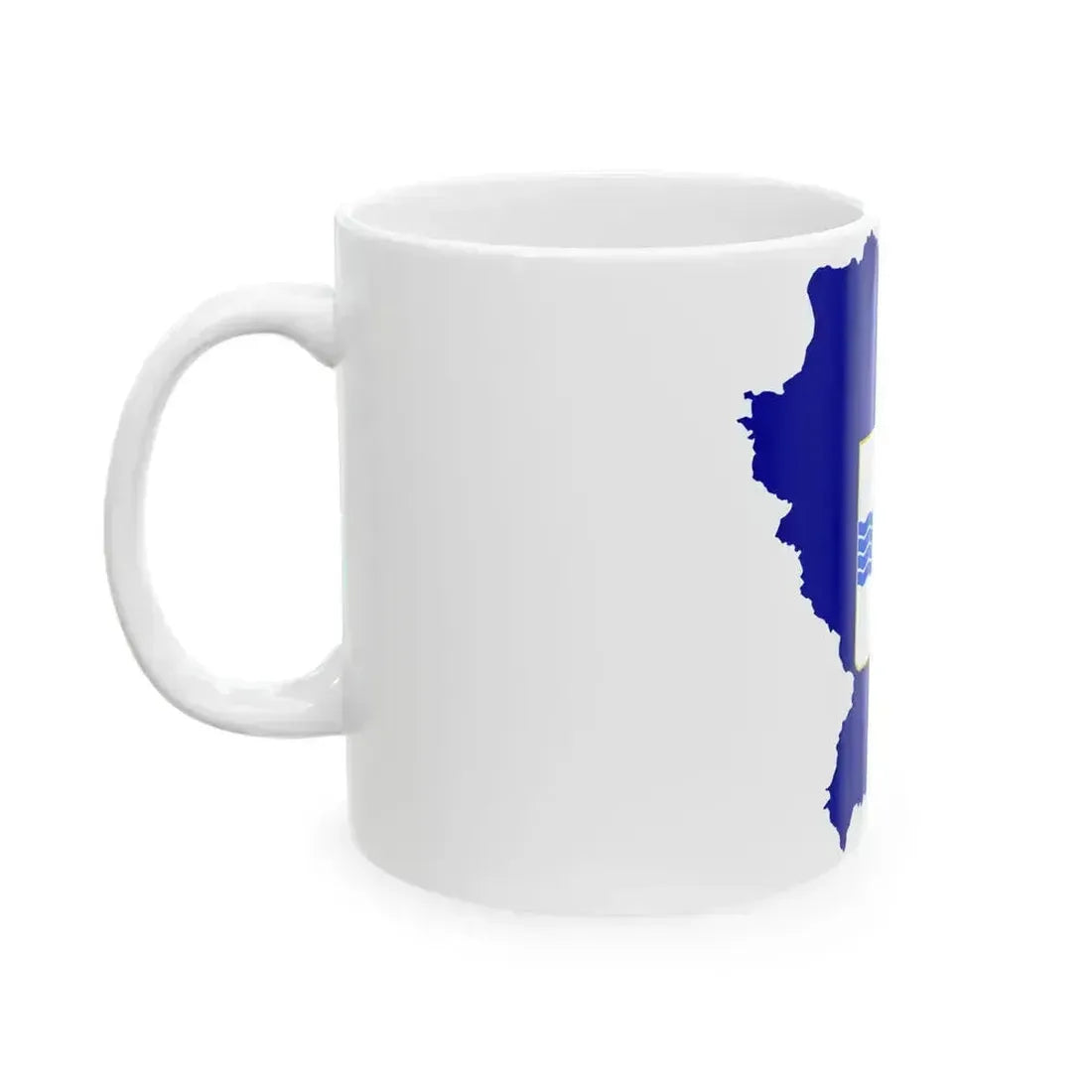 Flag map of Basilicata (Italy) White Coffee Mug - Go Mug Yourself