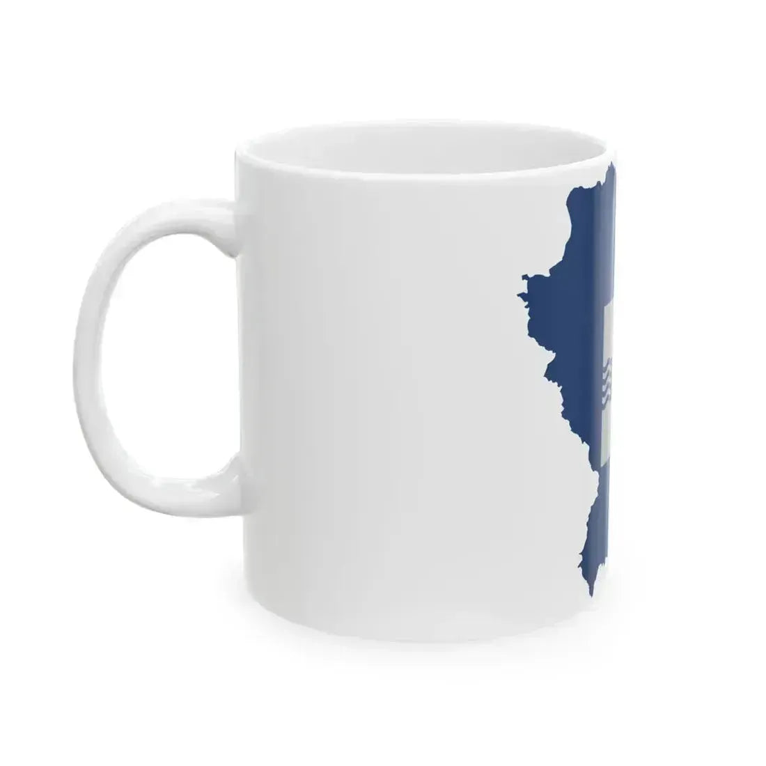 Flag-map of Basilicata (Italy) White Coffee Mug - Go Mug Yourself