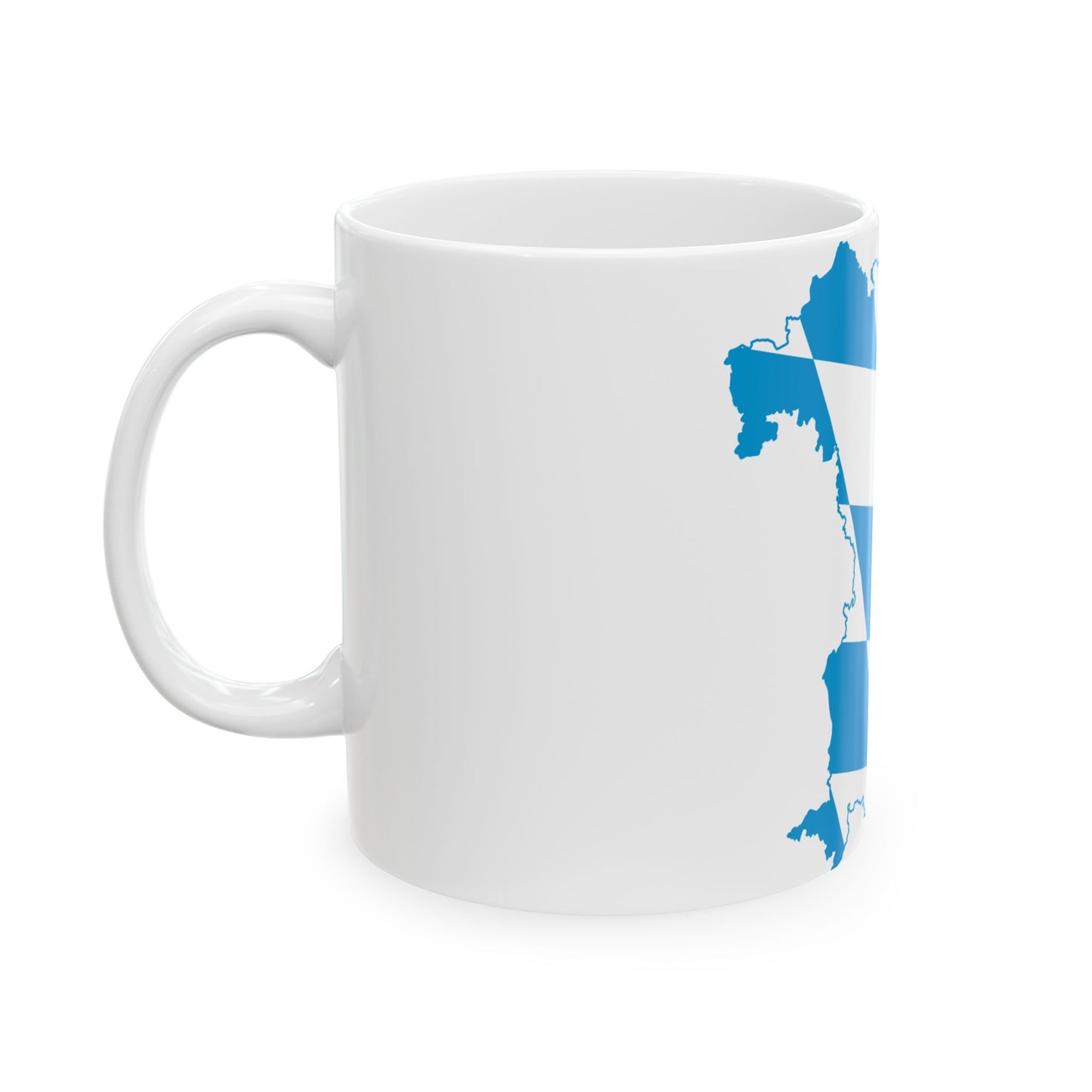 Flag map of Bavaria (Germany) White Coffee Mug-Go Mug Yourself