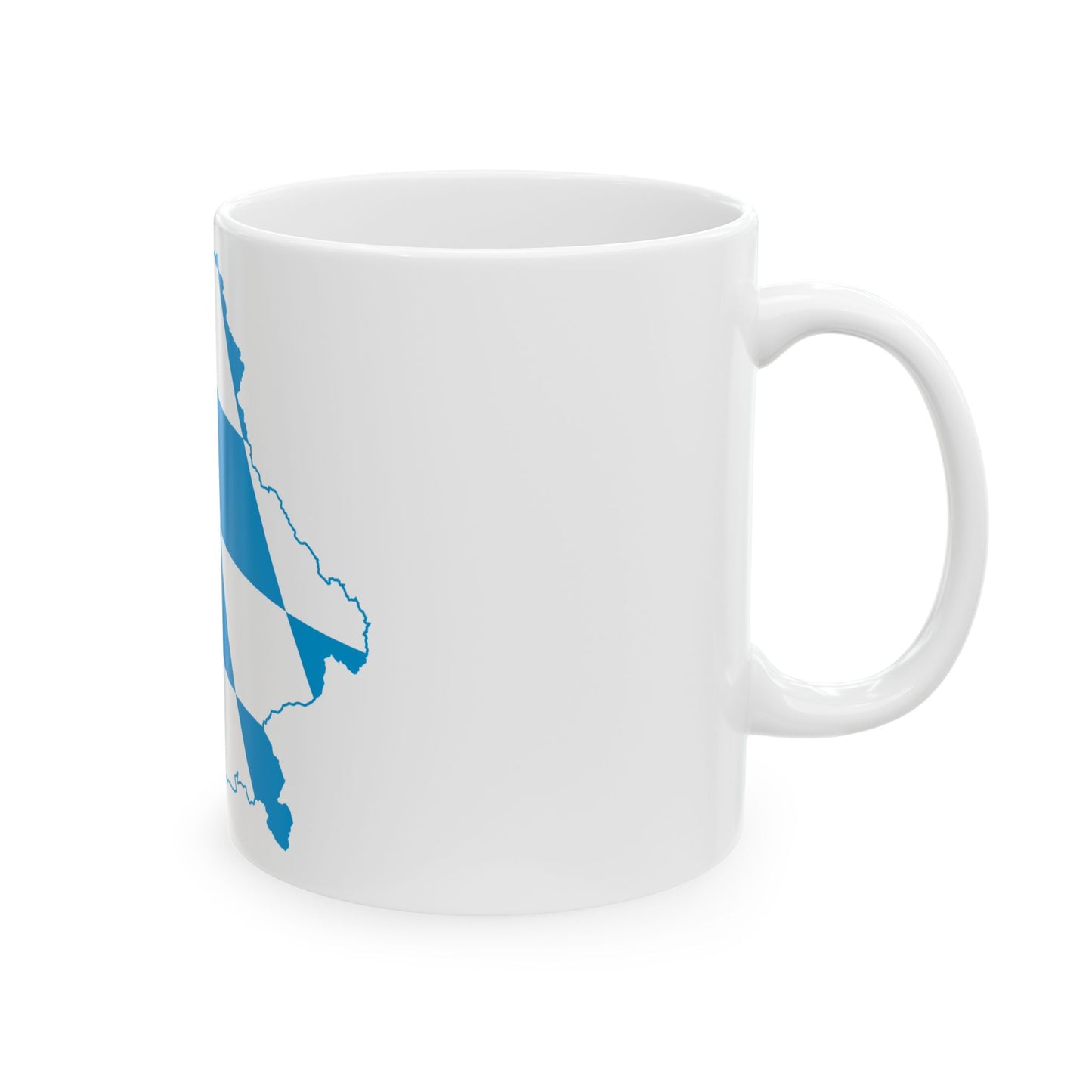 Flag map of Bavaria (Germany) White Coffee Mug-Go Mug Yourself