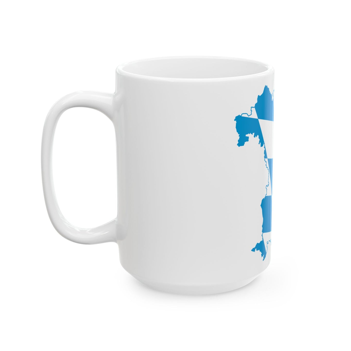 Flag map of Bavaria (Germany) White Coffee Mug-Go Mug Yourself