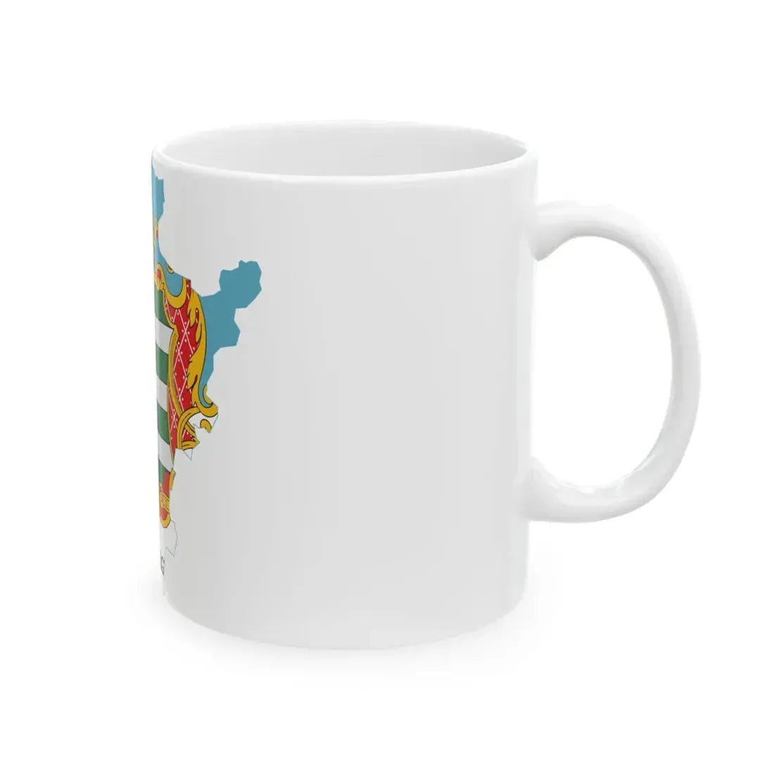 Flag-map of Bekes County (Hungary) White Coffee Mug - Go Mug Yourself