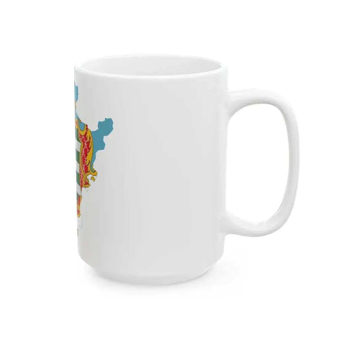 Flag-map of Bekes County (Hungary) White Coffee Mug - Go Mug Yourself