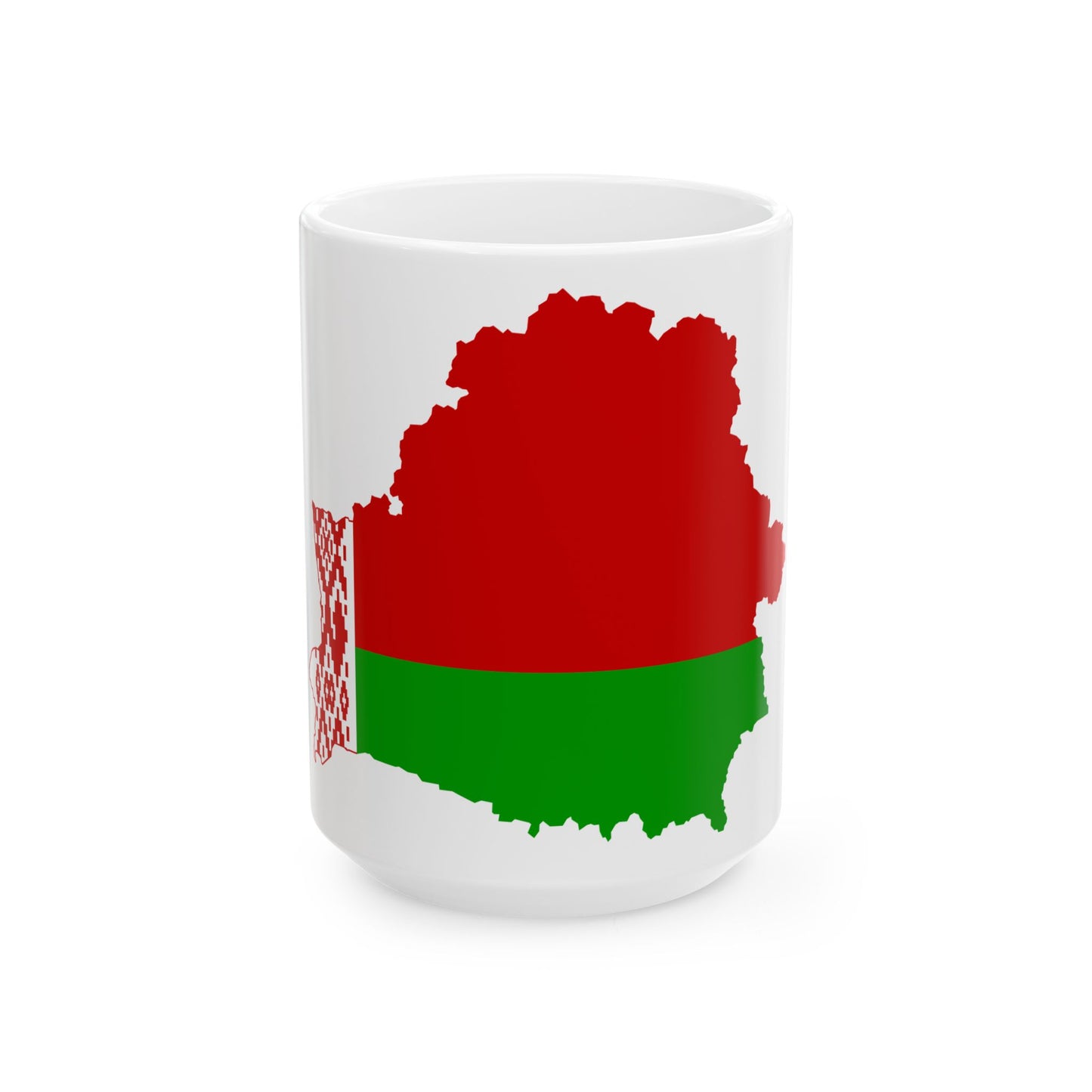 Flag-map of Belarus 1995-2012 (Belarus) White Coffee Mug-15oz-Go Mug Yourself