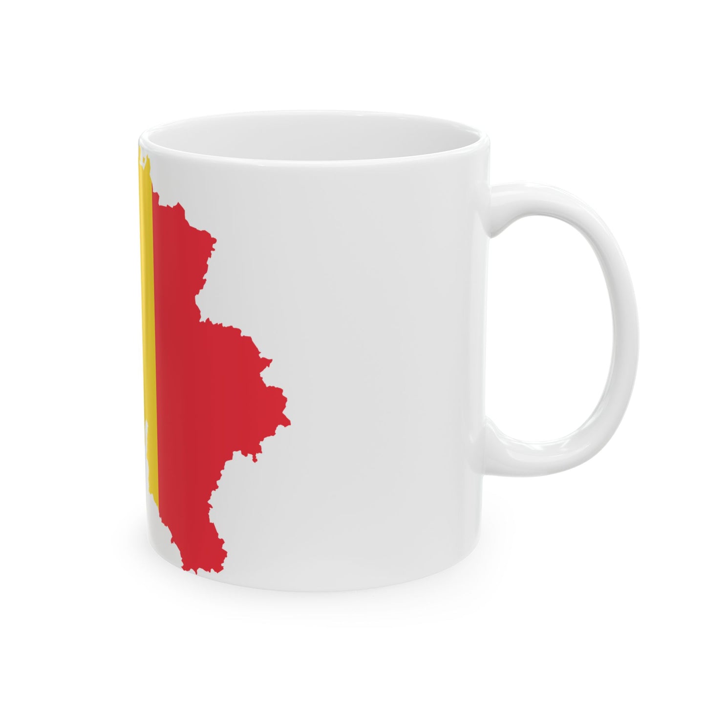 Flag-map of Belgium (Belgium) White Coffee Mug-Go Mug Yourself