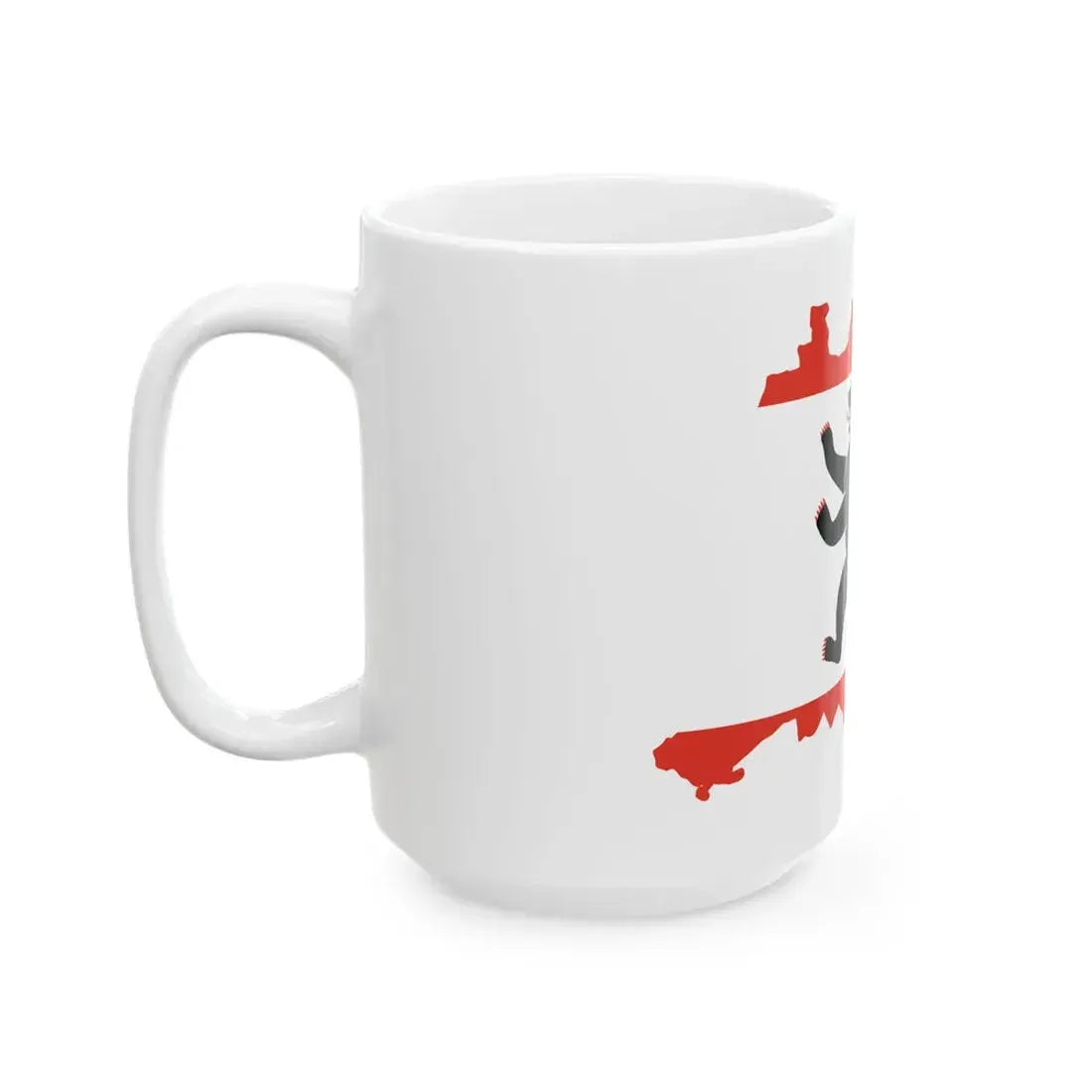 Flag-map of Berlin (Germany) White Coffee Mug - Go Mug Yourself