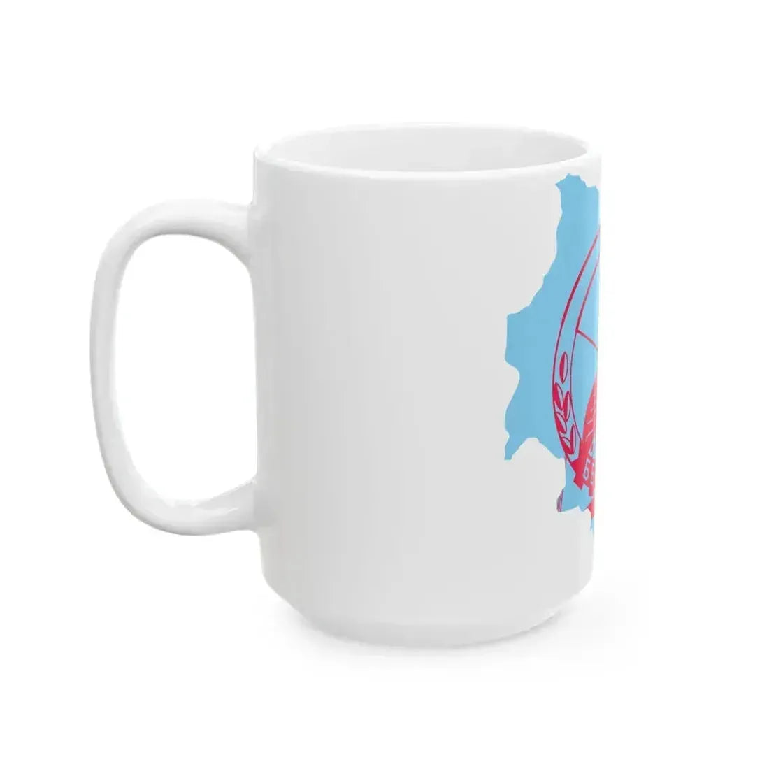 Flag map of Berovo Municipality (North Macedonia) White Coffee Mug - Go Mug Yourself