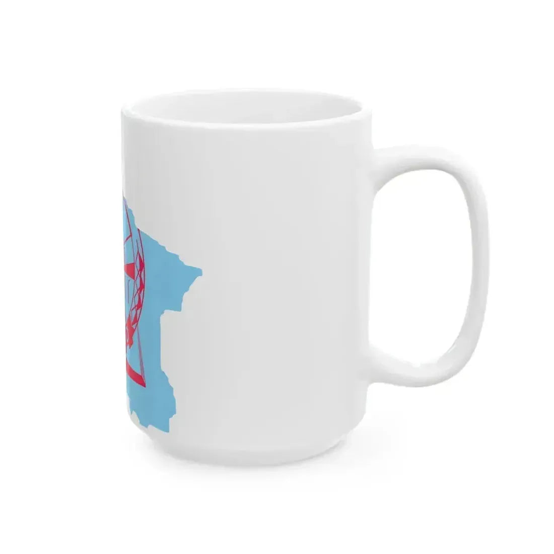Flag map of Berovo Municipality (North Macedonia) White Coffee Mug - Go Mug Yourself