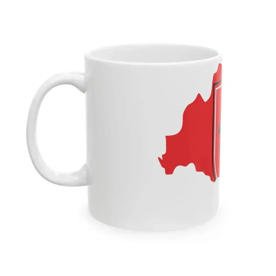 Flag map of Bogovinje Municipality (North Macedonia) White Coffee Mug - Go Mug Yourself