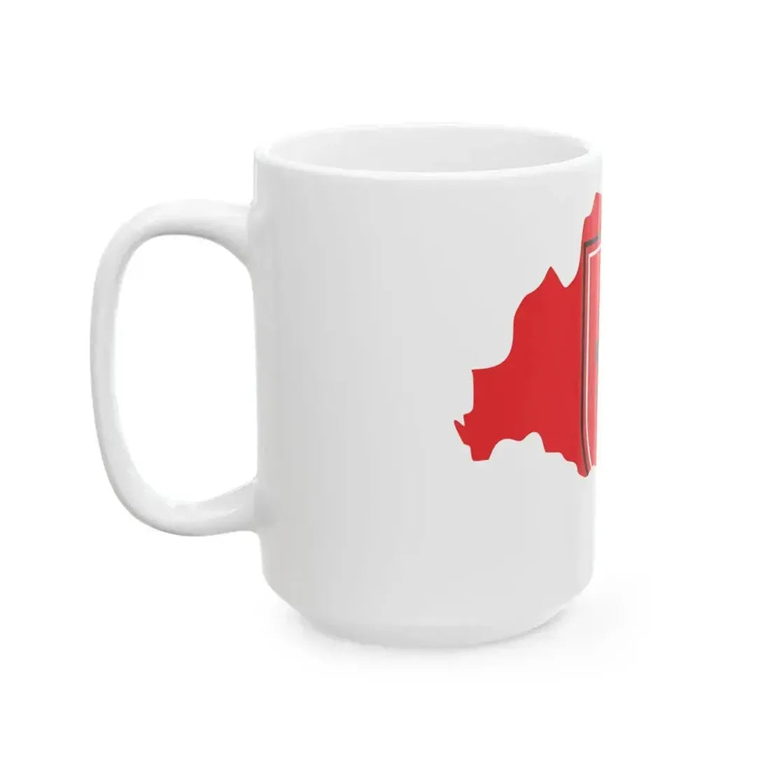 Flag map of Bogovinje Municipality (North Macedonia) White Coffee Mug - Go Mug Yourself