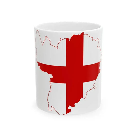 Flag map of Bologna (Italy) White Coffee Mug 11oz - Go Mug Yourself
