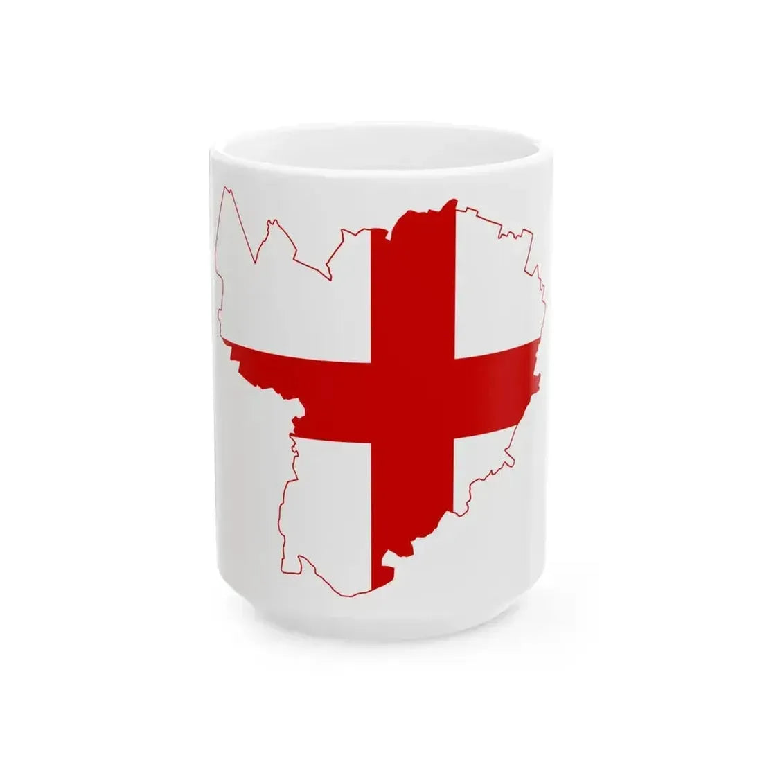 Flag map of Bologna (Italy) White Coffee Mug 15oz - Go Mug Yourself