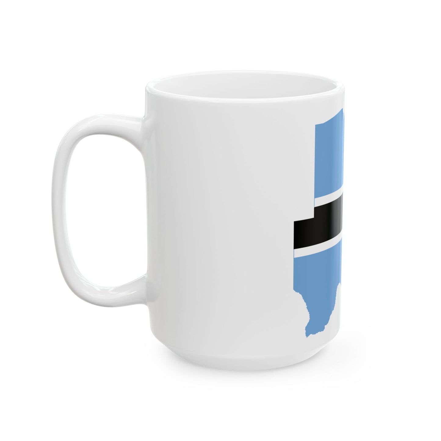 Flag map of Botswana (Botswana) White Coffee Mug-Go Mug Yourself