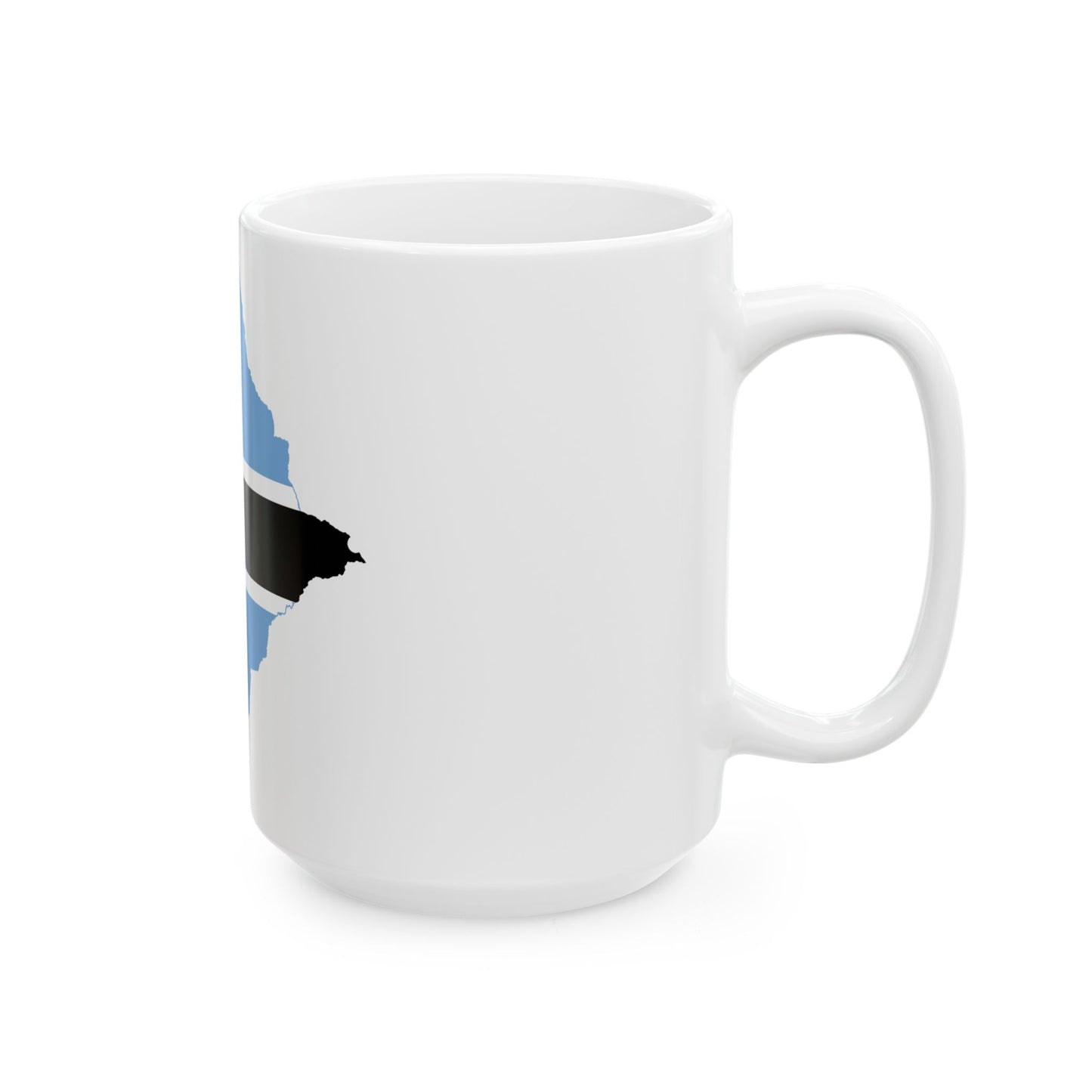 Flag map of Botswana (Botswana) White Coffee Mug-Go Mug Yourself