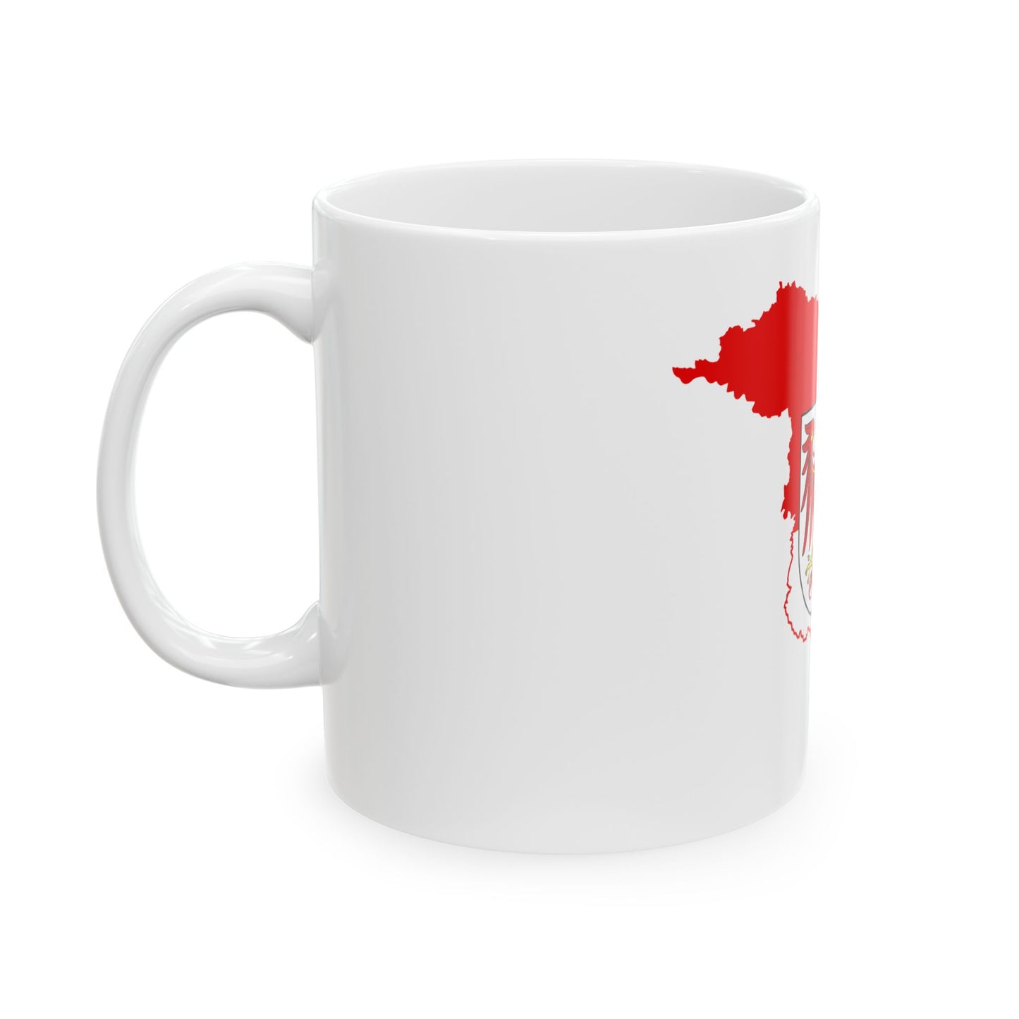 Flag map of Brandenburg (Germany) White Coffee Mug-Go Mug Yourself