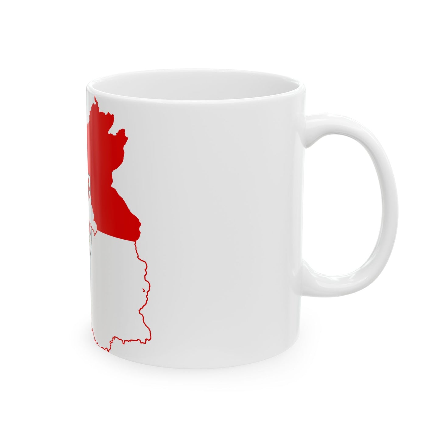 Flag map of Brandenburg (Germany) White Coffee Mug-Go Mug Yourself