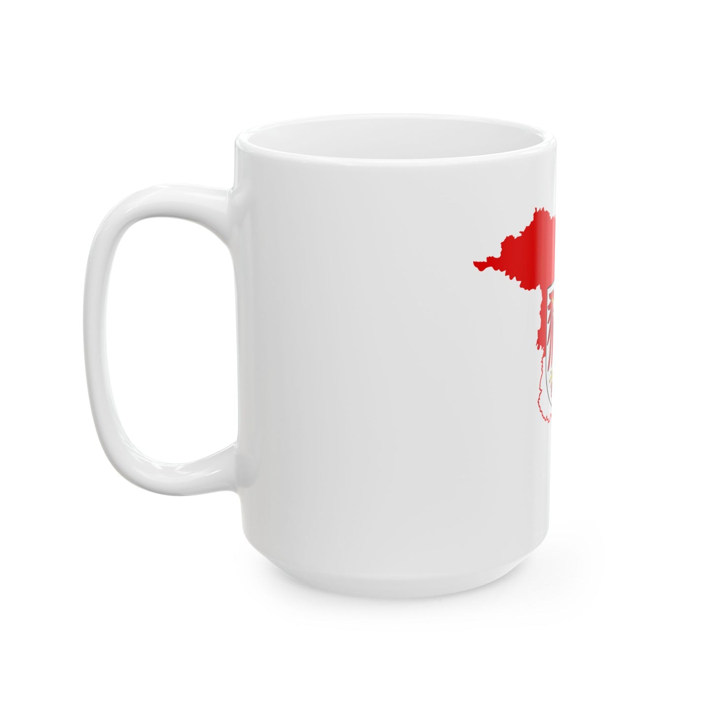 Flag map of Brandenburg (Germany) White Coffee Mug-Go Mug Yourself