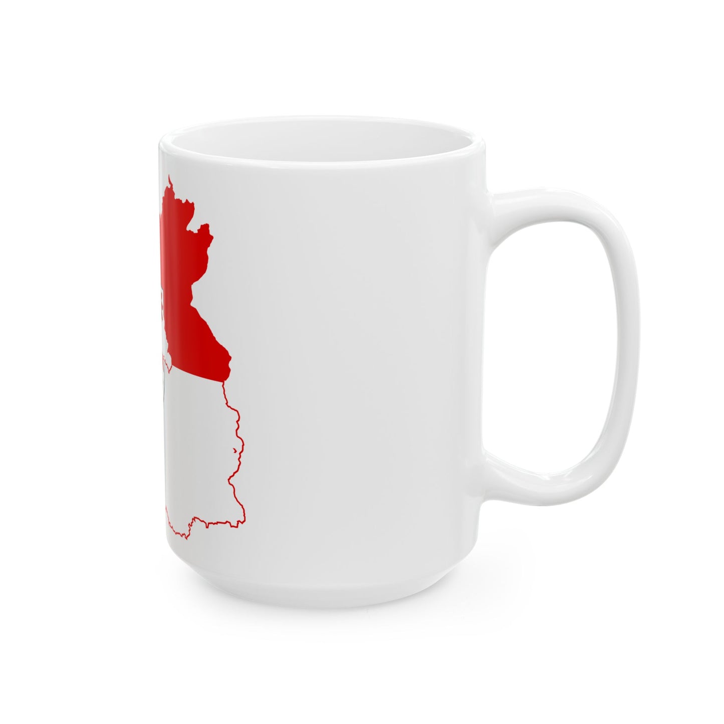 Flag map of Brandenburg (Germany) White Coffee Mug-Go Mug Yourself