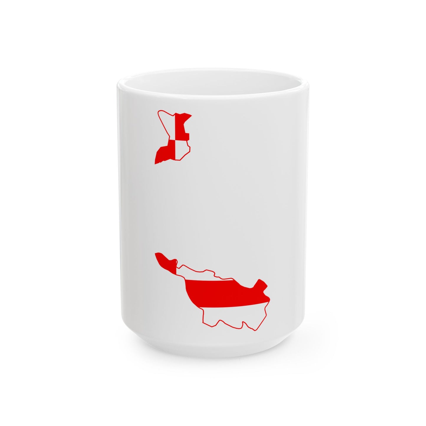 Flag map of Bremen (Germany) White Coffee Mug-15oz-Go Mug Yourself