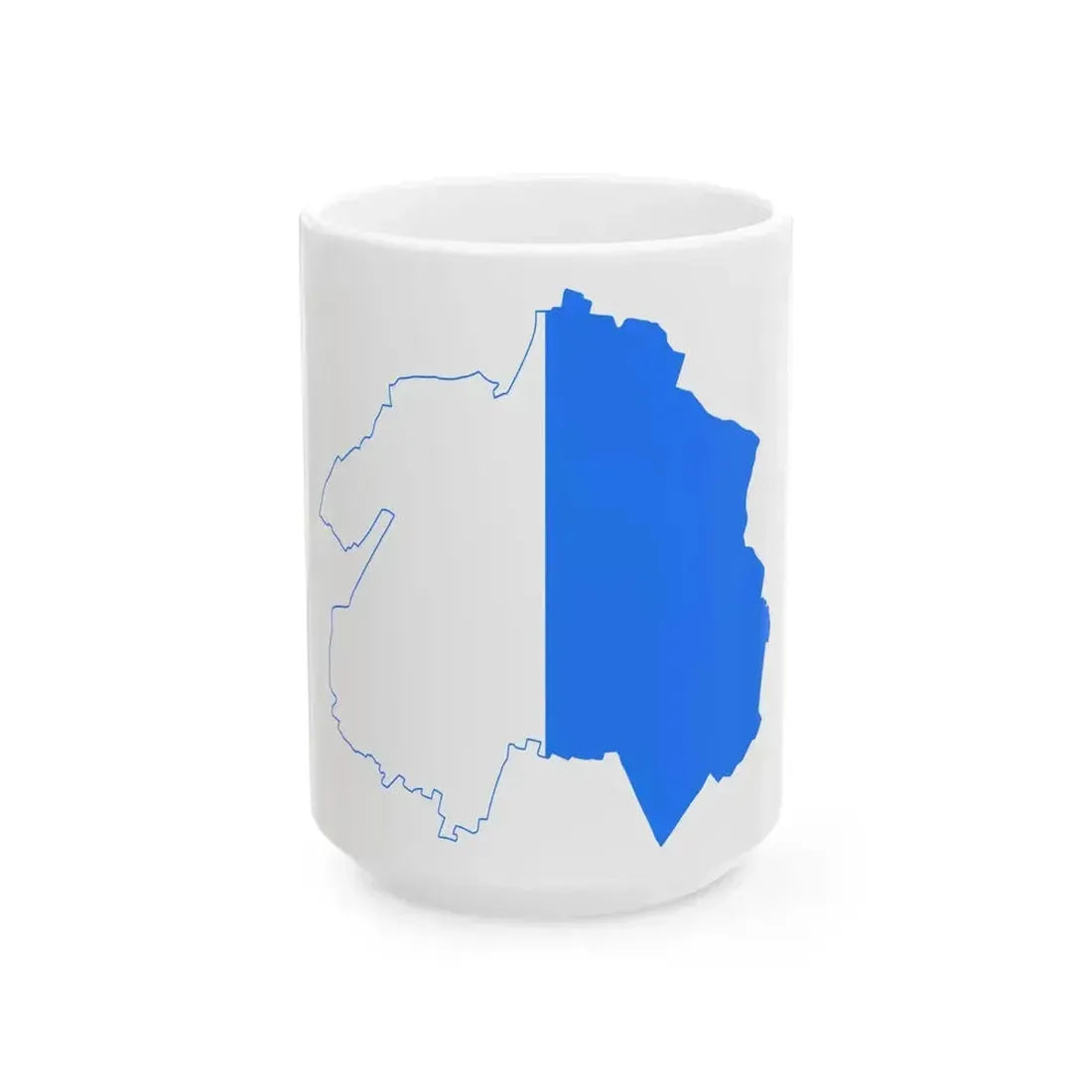 Flag map of Brescia (Italy) White Coffee Mug 15oz - Go Mug Yourself
