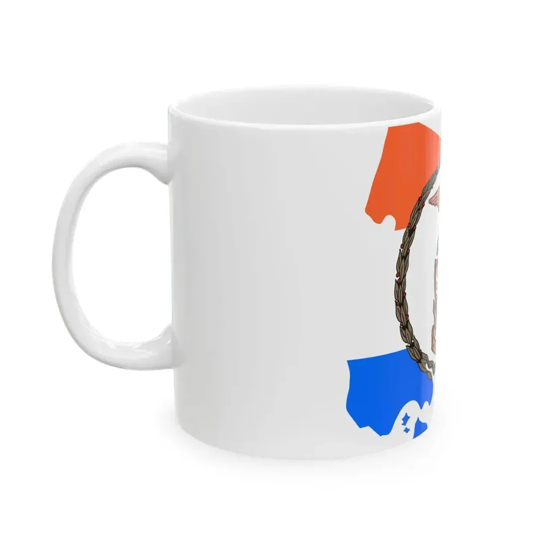 Flag-map of Bronx County New York (United States) White Coffee Mug - Go Mug Yourself