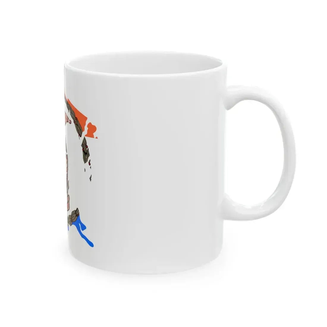 Flag-map of Bronx County New York (United States) White Coffee Mug - Go Mug Yourself